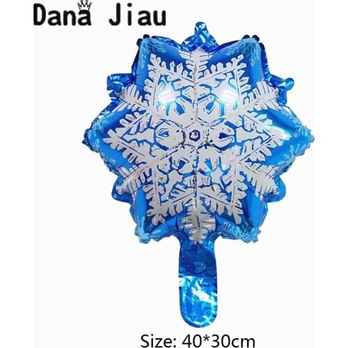 Wedding Merry Christmas Blue Snowflake Foil Balloon Birthday Party NEW YEAR Decoration Helium Balloons Princess Toy Wholesale