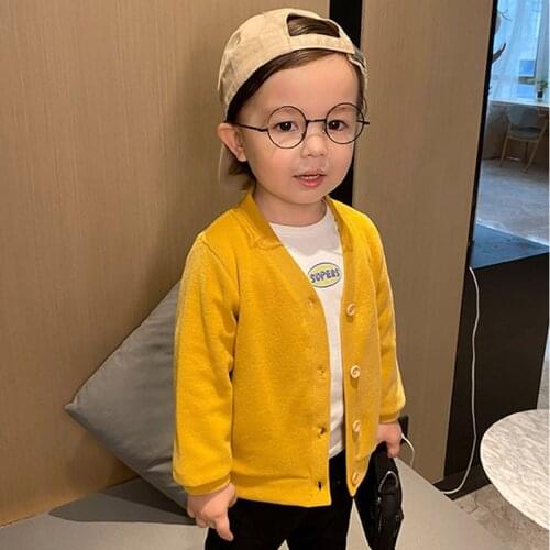 2-6 Years Children Knitted Cardigan Coats Boys Girls Fashion V-Neck Autumn Spring Kids Girls Outwear Coat Jacket Top Boy Clothes