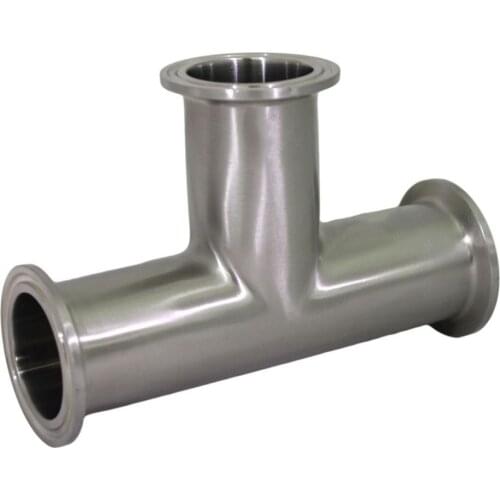 1pc 51mm 2" 2 Inch 3 Way 304 316 Stainless Steel SS304 316SS Tee Sanitary Ferrule Pipe Welding Fitting