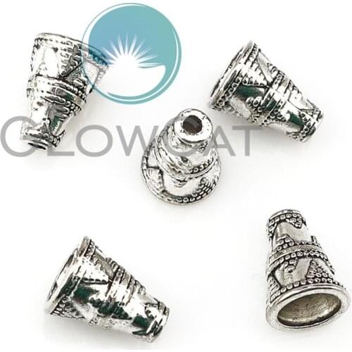 15pcs Engrave Filigree Beads Caps Antique Silver Plated Jewelry Making Findings for Diy Necklace Tassel Earrings 22348