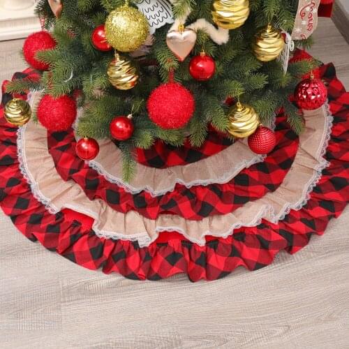 2020 ChrisymasTree Group Home Decoration Edge Pleated Skirt Craft Lattice Decor for ROOM