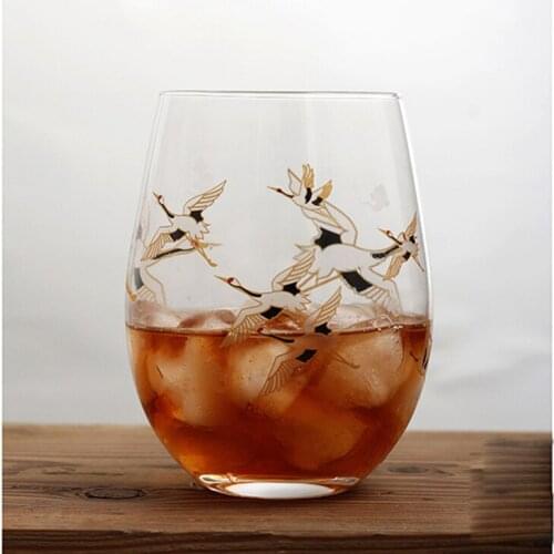 3Pcs Chinese Style Heat Glass Cup White Crane Resistant Glass Kung Fu Flower Tea Puer Kettle Coffee Cup Office Teapot Set