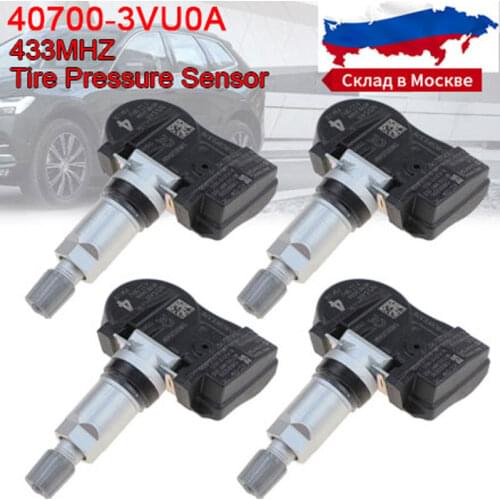 4 PCS Tire Pressure Monitor Systems For Nissan NOTE QASHQAI TIIDA Hatchback X-T Renault ESPACE V KOLEOS 40700-3VU0A 407003VU0A