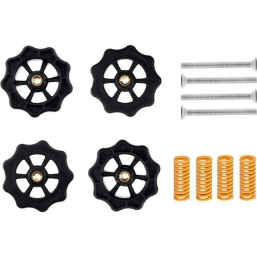 4Pcs 3D Printer Parts M4 x 40Mm Upgraded Big Hand Twist Auto Leveling Nuts for Mini Ender 3 CR10 CR-10S 3D Printer Accessories