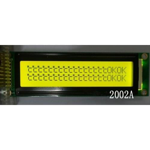 5V LCD2002 20X2 2002 202 LCD display module lcm yellow-green Yellow LED backlight 20*2 lcd High quality