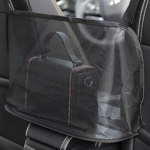 Auto Organizer Stowing Tidying Interior Accessories Universal Handbag Holder Car Net Pocket Storage Mesh Bag Seat Gap
