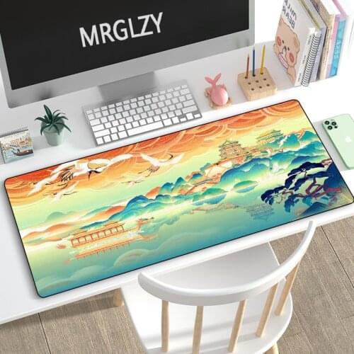 Chinese style Cartoon 40*90CM Large Mouse Pad Summer palace Carpet PC Computer Gaming Accessories Mousepads Desk Mat for LOL