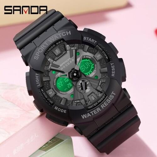 Brand New SANDA Design Ladies Watch Multifunctional Leisure Sports Watch Analog Digital Watch Original Brand Relogio Feminino