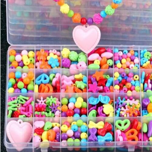 Baby Beads Toys for Children Girl Gift Educational Toy Lacing Necklace Bracelet For Jewelry Needlework Material Bead Set