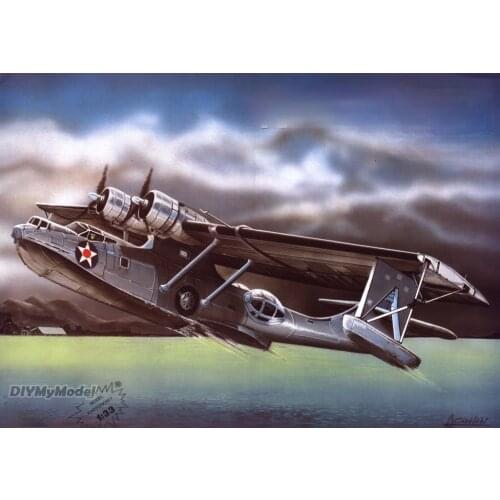 DIYMyModeI U.S. pby-5a Katrina water patrol aircraft DIY Handcraft Paper Model KIT Handmade Toy Puzzles Gift Movie props
