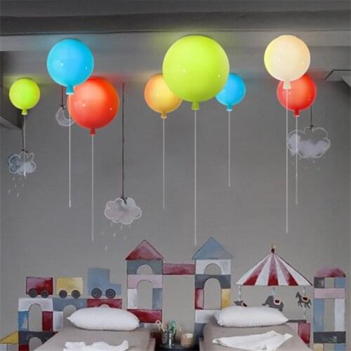 Designer Glass Balloon Ceiling Lights Bedroom Bedside Modern Aisle Warm Ceiling Lamps Childrens Room Color Art Deco Fixtures