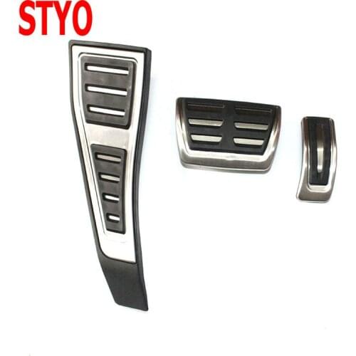 For Audi A4 B9 A5 S4 8W 2016 2017 2018 2019 Stainless steel footrest Brake gas pedals Car pedal Cover AT pedal