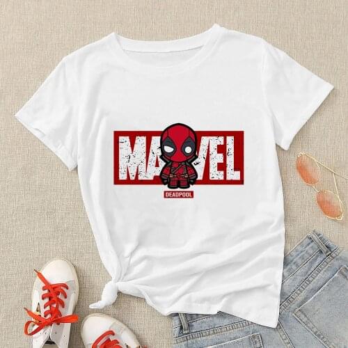 Spider-Man Iron Man Thanos Tshirt Fashion MARVEL Graphic Top Tee Unisex Harajuku Kawaii T Shirt Women Funny Cartoon Cute T-shirt
