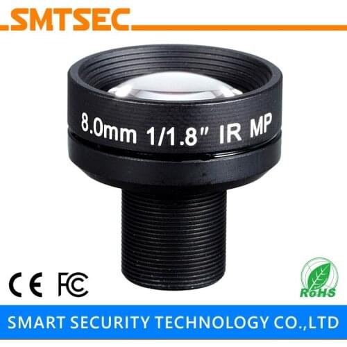 HD 5MP Megapixels 8mm 50 Degree 1/1.8" F1.8 M12 Mount CCTV Security IP Camera Lens SL-HD0818BMP