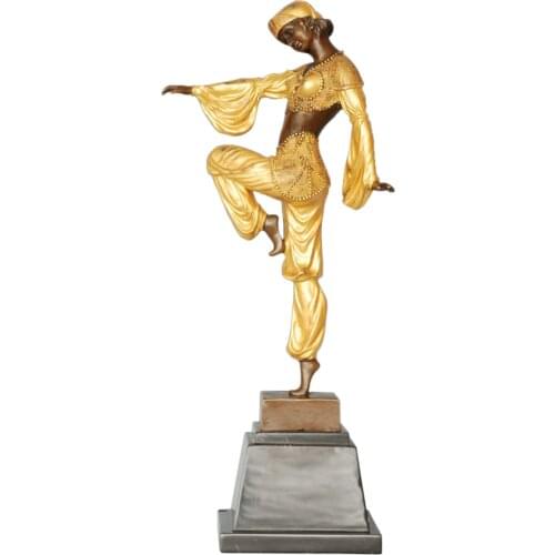 Classical Woman Dance Statue Vintage Sculpture Art Bronze Hot Casting High-Grade Home Decoration Birthday Gift