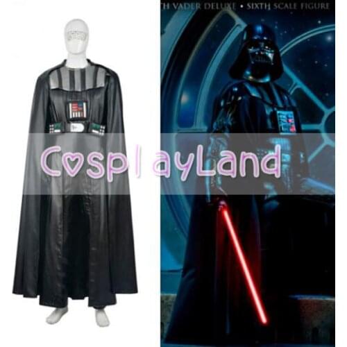StarWars Darth Vader Cosplay Costume Adult Jedi Suit Whole Set Custom Made Drath Vader Halloween Costumes For Adult Men Outtfit