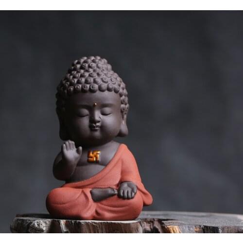 LUWU ceramic teapets monk tea play handmade chinese tea set decoration