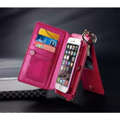 Multi function fashion lady Luxury Women Wallet Phone Bag 4.7" 5.5" Leather smartphone Case w/ card slots For iPhone 7 6 6s Plus