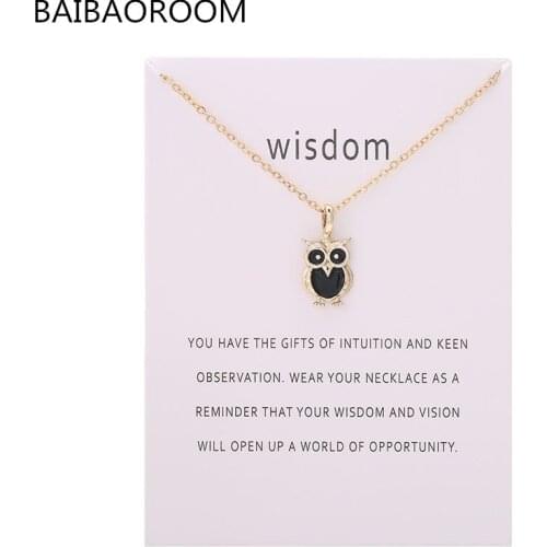 Fashion Hot Color Glaze Wisdom Owl Pendant Necklace Jewelry For Women Girl Wholesale