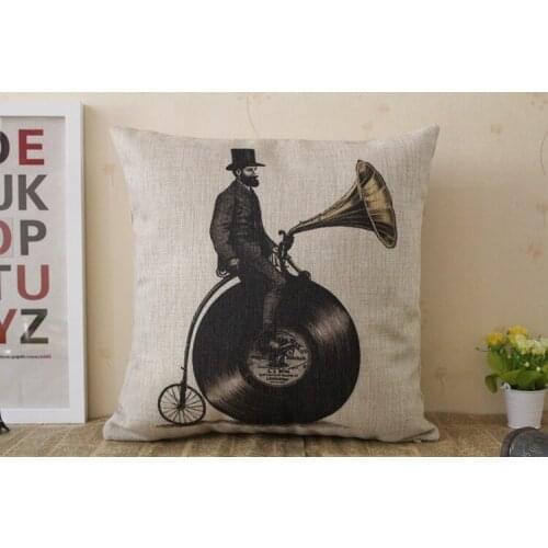 Music pillow cover, Musician pillow case, Creative Simple cartoon letter throw pillow cover pillow case