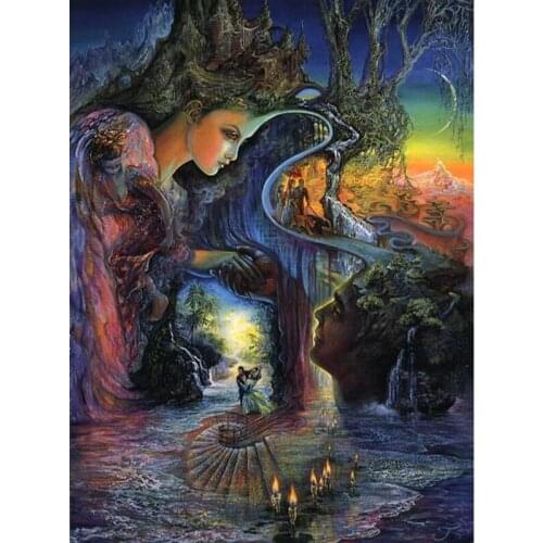 Full Drill landscape Mosaic Round Diamond Painting Poseidon Diamond Embroidery Cross Stitch Kit Diamond Art Rhinestones Christma