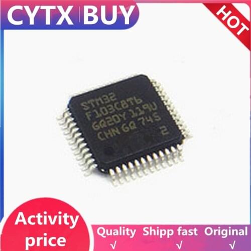 5-10PCS STM32F103C8T6 STM32F 103C8T6 QFP-48 Chipset 100%NEW conjunto de chips in stock