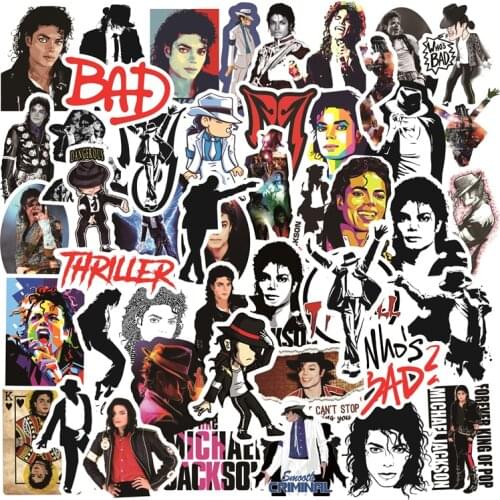 10/30/50pcs/Set Michael Jackson Singer Graffiti Stickers For Luggage Gift Notebook Helmet Decal Computer Refrigerator Skateboard