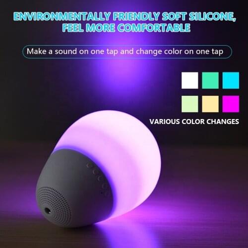 LED colorful desk lamp tapping sound entertainment decompression toy portable bluetooth speaker touch decompression smart lamp
