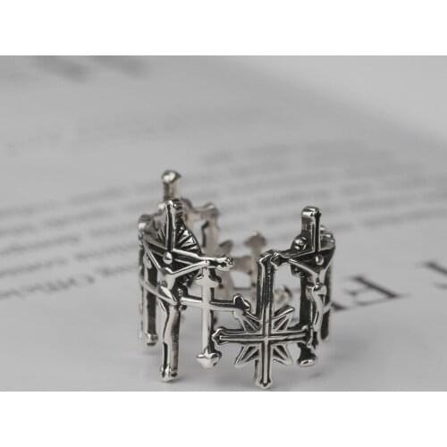 New Trendy Charm Cross Rings For Women Men Boho Knuckle Party Rings Punk Cocktail Jewelry Girls Gift anillos bijoux