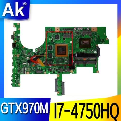 G751JT original mainboard with I7-4750HQ CPU GTX970M-3GB For Asus G751JT G751JY G751JL G751J G751 laptop motherboard mainboard