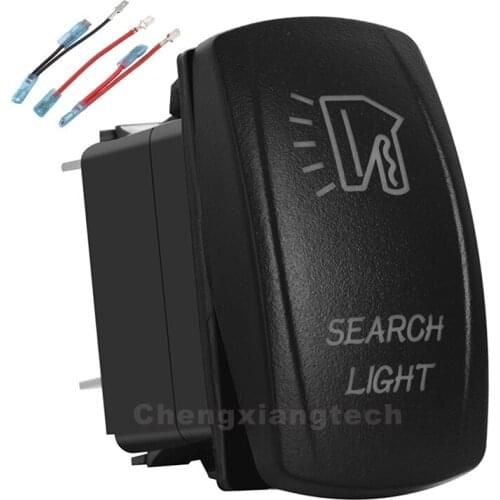 Search Light Up Green & Down Red Led Rocker Switch 5P SPST ON/OFF 12v/24v Car Boat Truck Waterproof +Jumper Wires Set