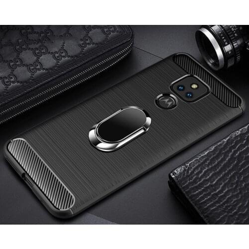 Luxury case For Motorola G Play 2021 E7 2020 case G9 Power Play Plus Silicone Finger ring Holder cover for Moto E7 Plus G 5G