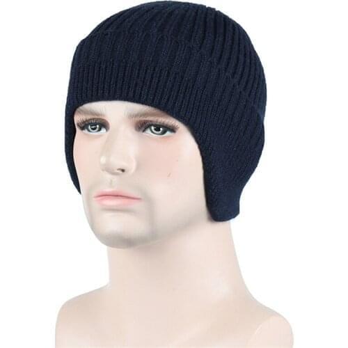 2020 New Winter Earmuff Cap MenS Outdoor Knitted Hat WomenS Korean Warm Beanies Skull Hat Windproof Earflaps Bonnet Hats