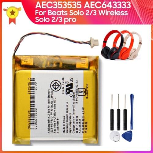 Replacement Battery AEC353535 for Beats Solo 2.0 3.0 100% Original Battery Quality Product Beats Solo3 Wireless 350mAh + tools