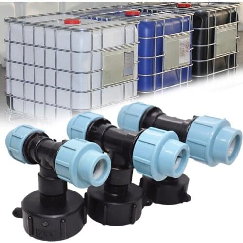 1/4" Water Pipe Connector Garden Lawn Hose IBC Adapter Tee Tap Fitting Tool Fit for IBC Water Tanks 20/25/32mm Garden Supplies