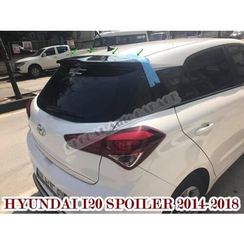 For Hyundai I20 Spoiler 2014-2018 Auto Accessory Universal Spoilers Car Antenna Car Styling Diffüser Flaps Splitter Black 2015