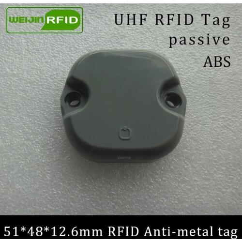 UHF RFID anti-metal tag 915mhz 868mhz Impinj Monza4QT EPCC1G2 6C 51*48*12.5mm pallet durable ABS smart card passive RFID tags
