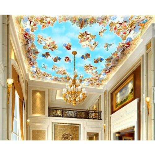 European-style ceiling backdrop Angel wallpaper mural custom wallpaper murals ceilings 3d mural paintings
