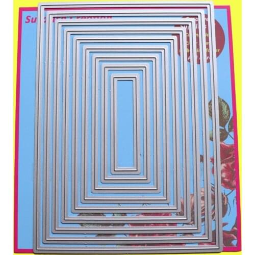 Cutting Dies 5x7" Plain Rectangles Cardmaking Scrapbook DIY Craft stencil Surprise Creation