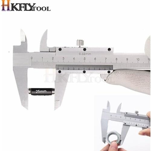 0-150mm 6" 0.02mm/0.05mm High Carbon Steel Vernier Caliper Thick body Laser Scale Forging Measuring Tool Building Hand Tools