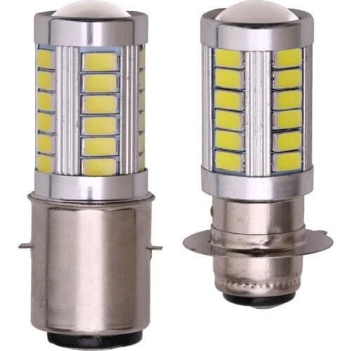 H6 5630 33 Lamp LED Fog Lamp H6 BA20D P15D-25 Motorcycle Refit Headlight High Brightness White Light 12V 6000K