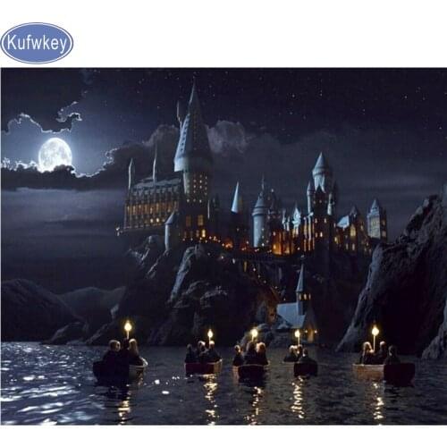 5D DIY Diamond Painting Cross Stitch cartoon movie Magic School Needlework Home Decorative ,Full Square Diamond Embroidery,art