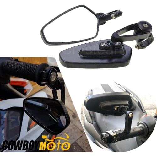 7/8" 22mm Universal Motorcycle Scooter Handle Bar End Mirrors Rear View Side Mirrors For Yamaha Honda Harley Bobber Cafe Racer