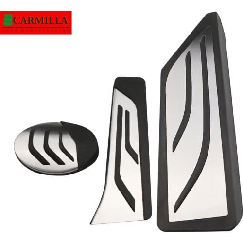 Carmilla Stainless Steel Car Pedals for BMW X1 F48 X2 F39 1 2 Series F40 F45 F46 Gas Brake Rest Dead Pedal Protection Cover