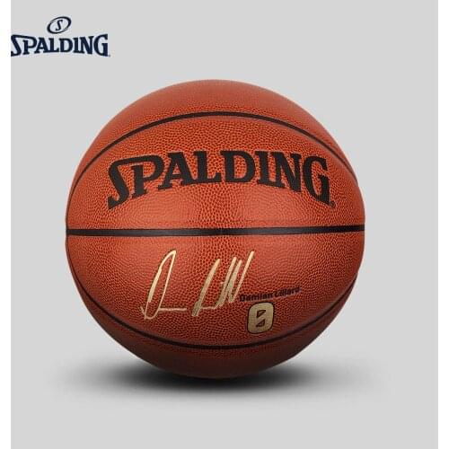 ORIGINAL SPALDING Portland Trail Blazers Damien Lillard Signature basketball official size 7 PU indoor outdoor ball76-110Y