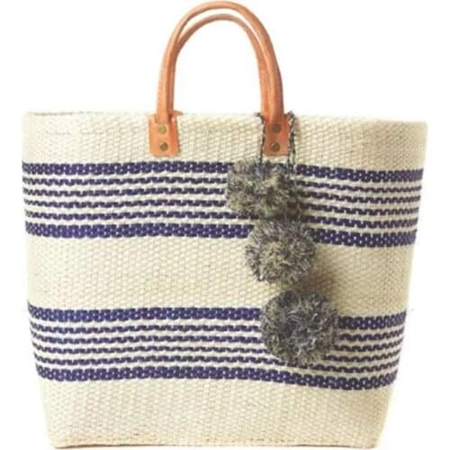 Bohemian Tassel Rattan Women Handbags Wicker Woven Large Capacity Tote Striped Straw Basket Bags Designer Summer Beach Big Purse