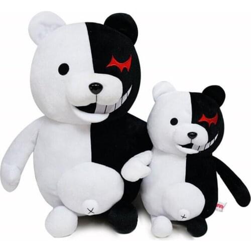 35cm Dangan Ronpa Super Danganronpa 2 Monokuma Black & White Bear Plush Toy Soft Animal Stuffed Doll For Children Christmas Gift