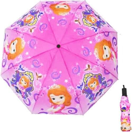 Disney Sofia Auto Open Close Girls umbrella folding parasol children umbrella portable Windproof Travel Umbrella kids umbrella