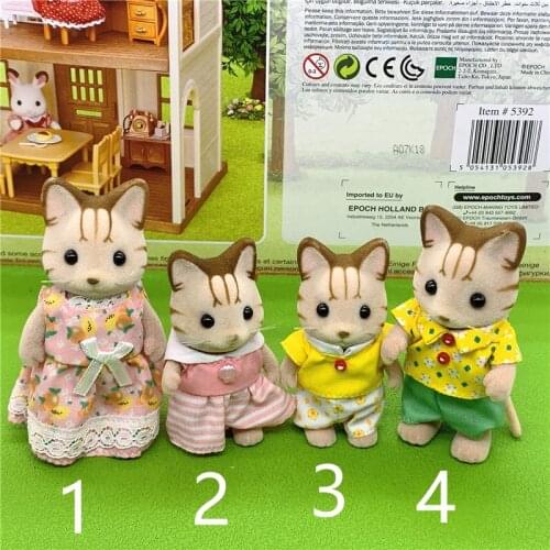 Geniune Sylvanian Doll Families Dollhouse Animal Figures furniture set clothes house food without package