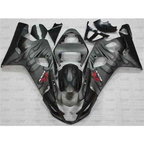 GSX R 600 2004 - 2005 K4 Abs Fairing GSX-R600 2004 Full Body Kits GSX-R600 05 Black Grey Frame Fairing